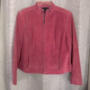 Valerie Stevens pink suede jacket. Size L